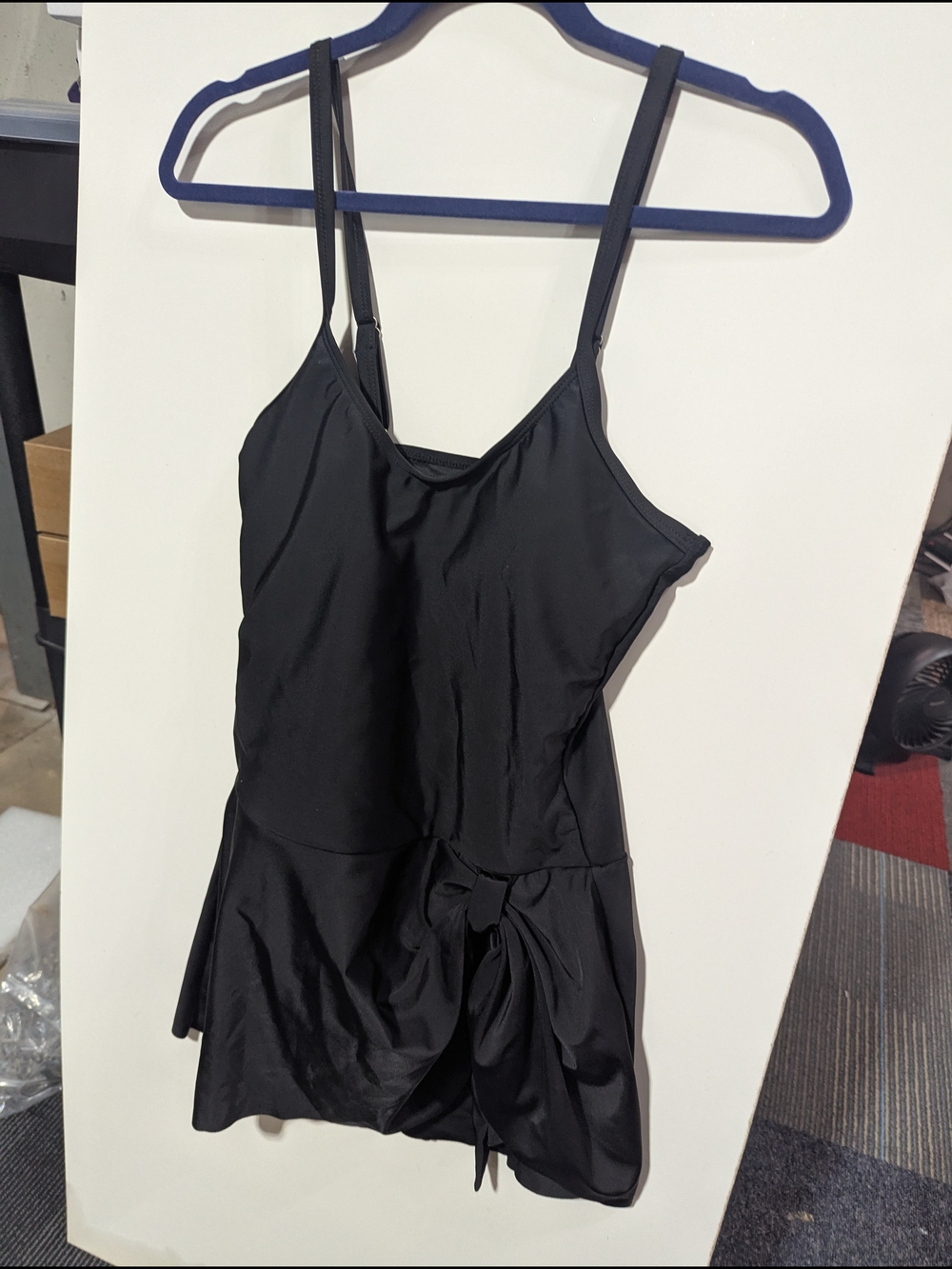 Women’s Black Swimdress with Tie Detail